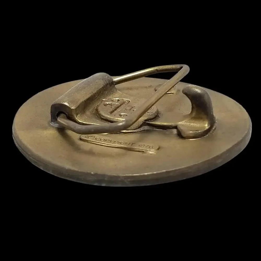 Vintage Belt Buckle Brass 1976 Air Force Academy Military Armed Forces USA Adezy